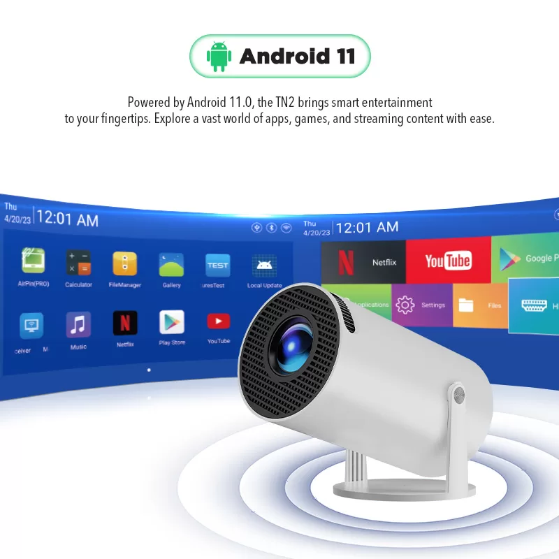 Tanix TN2 HY300 Mini Projector OEMODM Customized Android 11.0