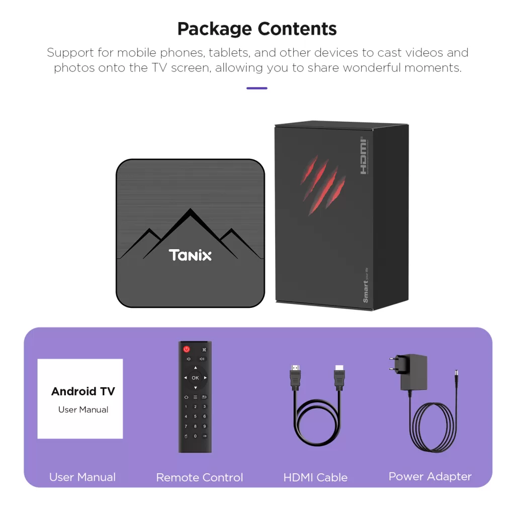 Android TV Box Amlogic Y4 Package Contents