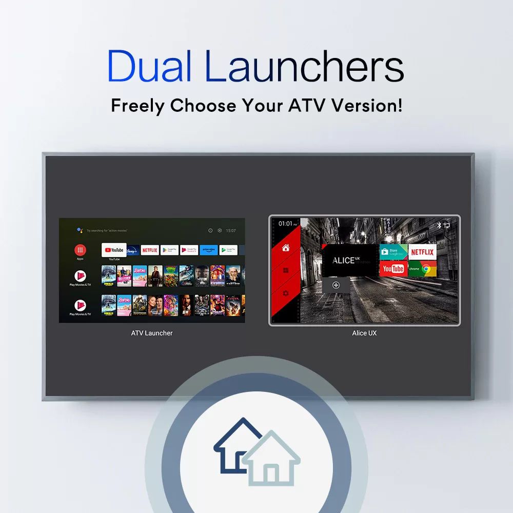 ATV Launcher and AOSP Alice UIUX Dual Launchers